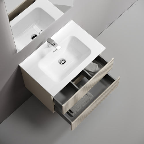 Тумба под раковину Sancos SNOB T SNT70CE 70х40 подвесная цвет бежевый - фото 5